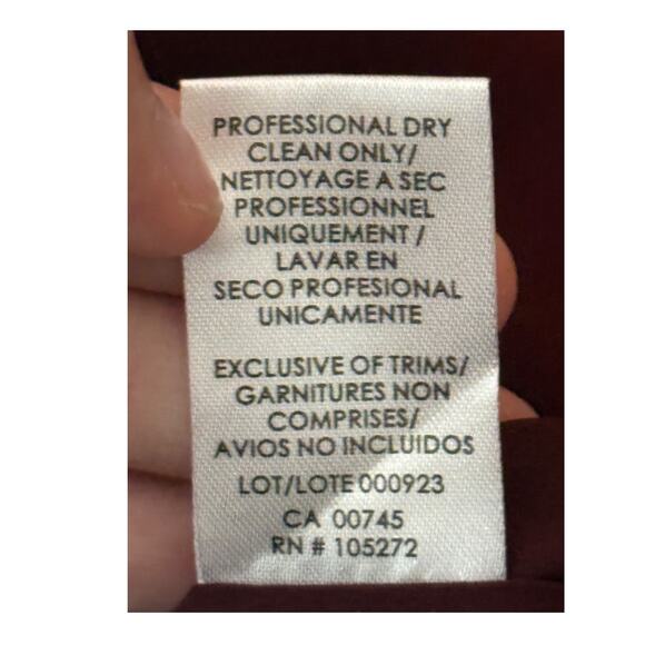 Kay Unger dress Izzy off the shoulder Midi burgundy size 12 - Picture 7 of 7